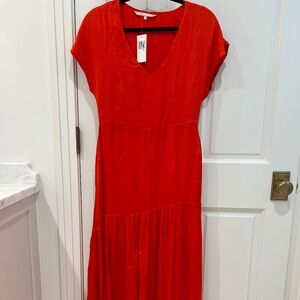 NWT Cali Dreaming Manor Solar Red Maxi Dress, Sz S (fits like XS)